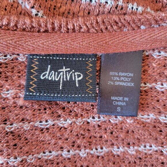 Buckle Daytrip Lightweight Knit Open Front Cardigan Sweater, Women’s S, Orange - Picture 7 of 9